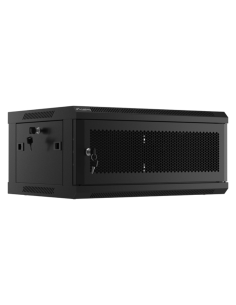 ARMARIO LANBERG MURAL RACK 19 4U 600X450 PUERTA PERFORADA FLAT PACK NEGRO