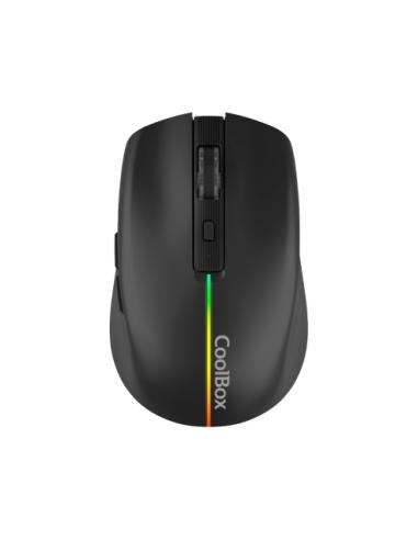 RATON INALAMBRICO COOLBOX COO-MOU-W01-B / RECARGABLE / 1600 DPI / NEGRO