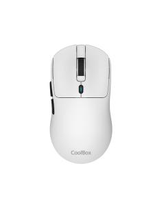 RATON INALAMBRICO COOLBOX COO-MOU-W03-W / RF - BLUETOOTH / RECARGABLE / 10000 DPI / USB-C / BLANCO