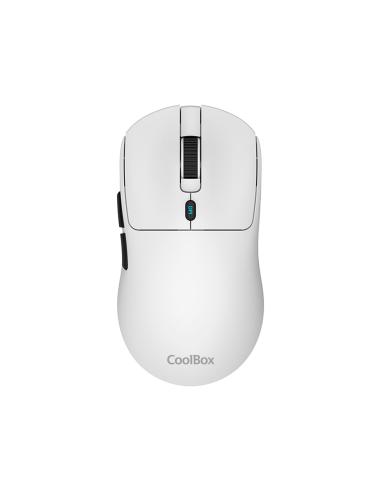 RATON INALAMBRICO COOLBOX COO-MOU-W03-W / RF - BLUETOOTH / RECARGABLE / 10000 DPI / USB-C / BLANCO