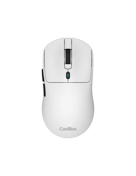 RATON INALAMBRICO COOLBOX COO-MOU-W03-W / RF - BLUETOOTH / RECARGABLE / 10000 DPI / USB-C / BLANCO