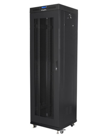 ARMARIO LANBERG RACK 19" 42U 600X600 FLAT PACK V2 PUERTA MESH CON LCD NEGRO