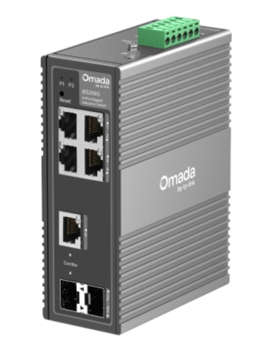 SWITCH INDUSTRIAL GIGABIT OMADA DE 6 PUERTOS EASY MANAGED IES206G