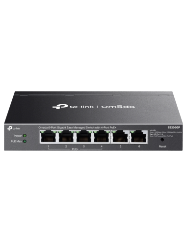 SWITCH OMADA ESA206GP 6 PUERTOS GIGABIT 4 PUERTOS POE+