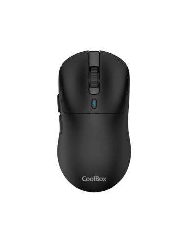 RATON INALAMBRICO COOLBOX COO-MOU-W03-B / RF - BLUETOOTH / RECARGABLE / 10000 DPI / USB-C / NEGRO
