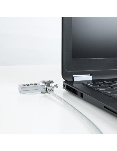 CABLE SEGURIDAD CON COMBINACION PARA PORTATILES 1.5M TOOQ TQCLKC0015