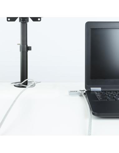 CABLE SEGURIDAD CON COMBINACION PARA PORTATILES 1.5M TOOQ TQCLKC0015