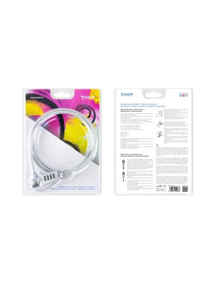 CABLE SEGURIDAD CON COMBINACION PARA PORTATILES 1.5M TOOQ TQCLKC0015