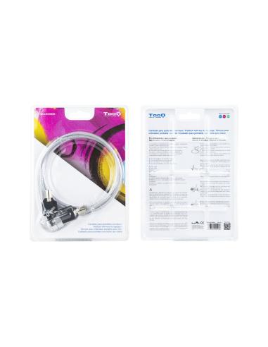CABLE SEGURIDAD CON LLAVES PARA PORTATILES 1.5M TOOQ TQCLKC0025