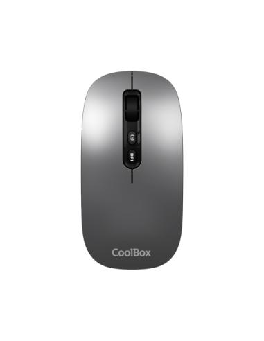 RATON INALAMBRICO COOLBOX COO-MOU-W02-G / RF - BLUETOOTH / RECARGABLE / 1600 DPI / GRIS