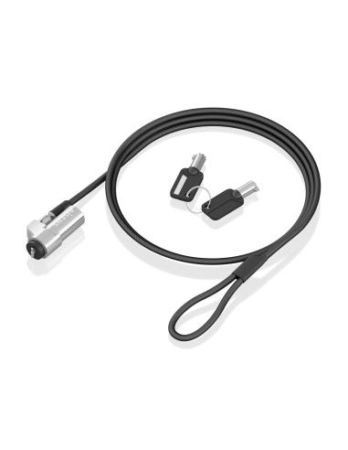 CABLE SEGURIDAD TIPO NANOCERRADURA DE LLAVE PORTATIL 1.5M AISENS ASLK-D45K06-BK