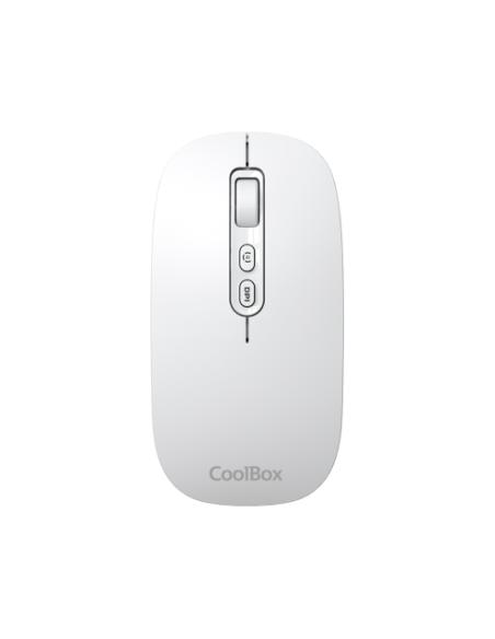 RATON INALAMBRICO COO-MOU-W02-W / RF - BLUETOOTH / RECARGABLE / 1600 DPI / BLANCO