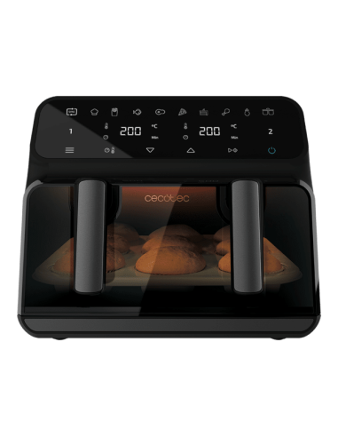 FREIDORA AIRE CECOTEC CECOFRY ADVANCE 9000 WINDOW / DOS CUBETAS CON DIVISION / 2200 W / 9L / 04986 / A90_EU01_004986