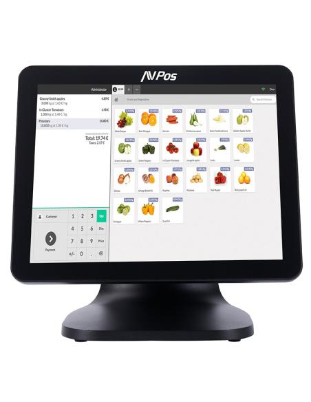 TPV AVPOS K5000 ALUMINIO 15 TACTIL N100 8GB SSD128GB W11P AVP-K5000B-N1-8128S