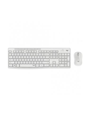 TECLADO + RATON LOGITECH MK295 SILENT TOUCH WIRELESS BLANCO / 920-009822