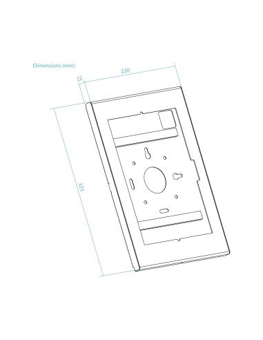 MARCO ANTIRROBO TABLET TOOQ P12.4-13 NEGRO TQATTE2601-M-B