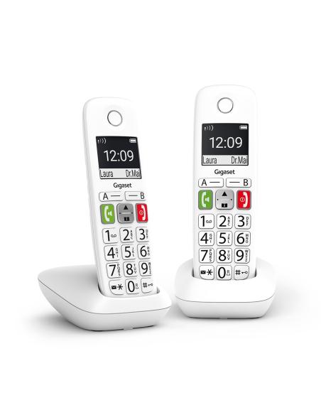 TELEFONO FIJO INALAMBRICO GIGASET E290 DUO TECLAS GRANDES BLANC L36852-H2901-D202