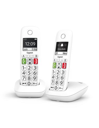 TELEFONO FIJO INALAMBRICO GIGASET E290 DUO TECLAS GRANDES BLANC L36852-H2901-D202