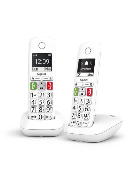 TELEFONO FIJO INALAMBRICO GIGASET E290 DUO TECLAS GRANDES BLANC L36852-H2901-D202