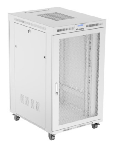 ARMARIO LANBERG RACK 19" 27U 800X1000 FLAT PACK GRIS PUERTA PERFORADA CON LCD