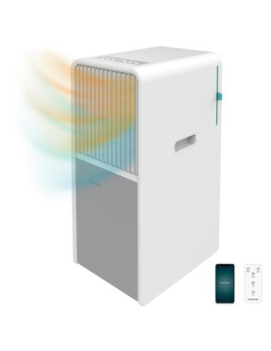 AIRE ACONDICIONADO CECOTEC PORTATIL FORCECLIMA 9550 / REFRIGERA-VENTILACION-CALEFACION-DESHUMIDIFCA-MODO NOCHE / TEMP. 24 HORAS 