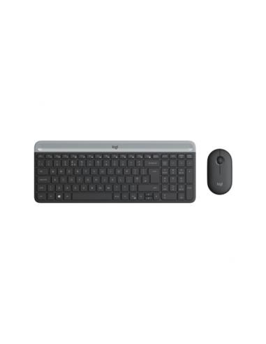 TECLADO + RATON LOGITECH MK470 SLIM WIRELESS NEGRO / 920-009198