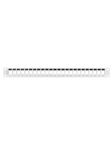 PATCH PANEL LANBERG 24 PUERTOS 1U RACK 19 PARA MODULOS KEYSTONE GRIS
