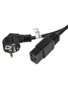 CABLE LANBERG ALIMENTACION CEE 7/7 A IEC 320 C19 1.8M 16A VDE NEGRO