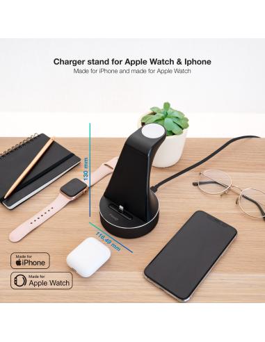 BASE CARGA APPLE WATCH IPHONE LIGHTNING TOOQ TQCD02L