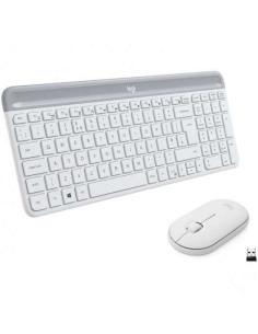 TECLADO + RATON LOGITECH MK470 SLIM WIRELESS BLANCO / 920-009199