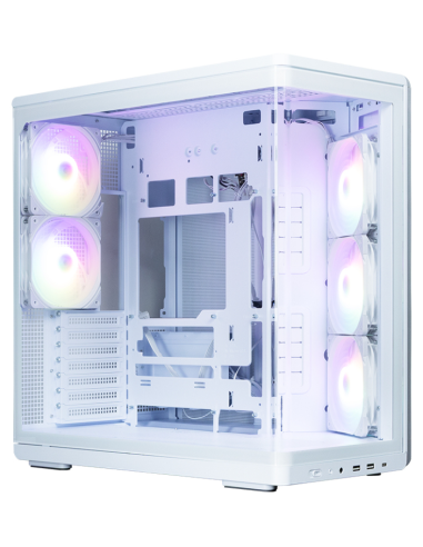 CAJA ZALMAN P60 WHITE ATX 3 XVENT 120MM ARGB 2XUSB 3.0 NEGRO S/N FUENTE