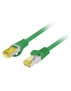 CABLE RED LANBERG LATIGUILLO CAT.6A S/FTP LSZH CU 0.5M VERDE FLUKE PASSED