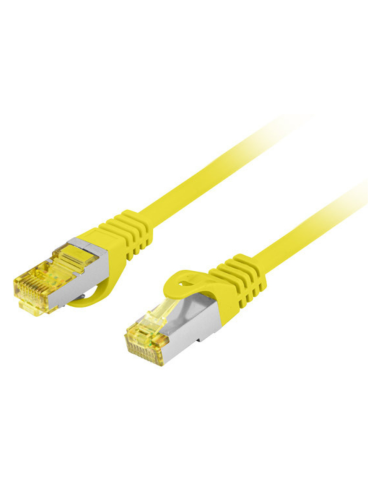 CABLE RED LANBERG LATIGUILLO CAT.6A S/FTP LSZH CU 1M AMARILLO FLUKE PASSED