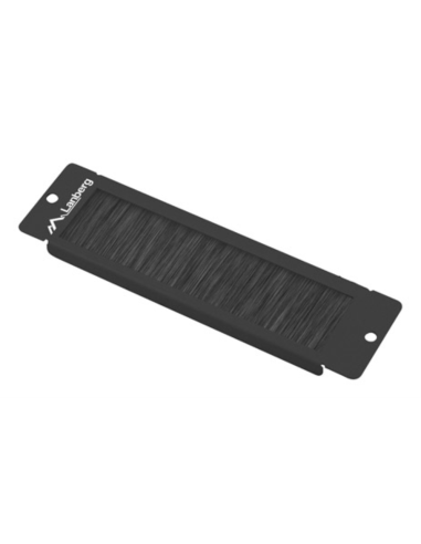 PANEL CEPILLO PASACABLES LANBERG PARA RACK 10" NEGRO