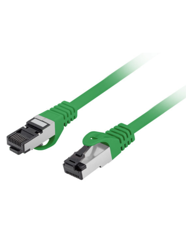 CABLE RED LANBERG LATIGUILLO CAT.8.1 S/FTP LSZH CU 0.5M VERDE FLUKE PASSED