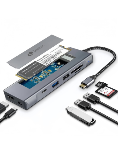 LEOTEC DOCKING STATION 8-1 CON CAJA EXTERNA SSD M2