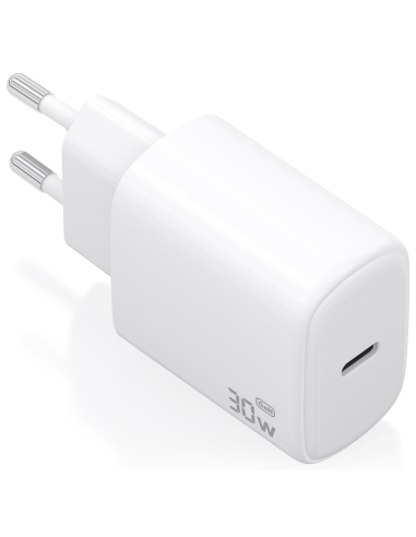 CARGADOR AISENS GAN 30W 1XUSB-C PD3.0 BLANCO