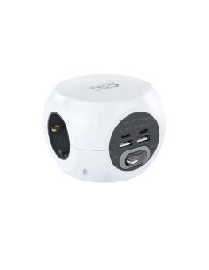 CARGADOR USB NANOCABLE 2USB-C 2USB-A 3ENCHUFES 16A BLANCO 10.37.0001
