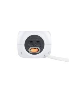 CARGADOR USB NANOCABLE 2USB-C 2USB-A 3ENCHUFES 16A BLANCO 10.37.0001 2