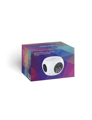 CARGADOR USB NANOCABLE 2USB-C 2USB-A 3ENCHUFES 16A BLANCO 10.37.0001