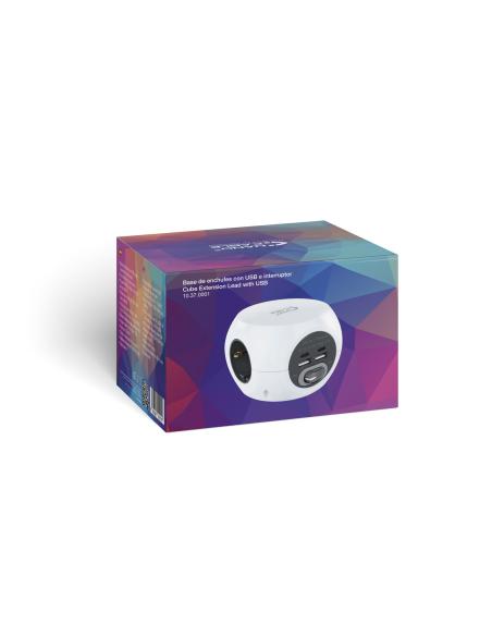 CARGADOR USB NANOCABLE 2USB-C 2USB-A 3ENCHUFES 16A BLANCO 10.37.0001