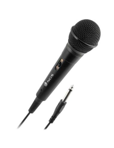 MICROFONO DINAMICO NGS SINGER FIRE / CABLE 3 M / JACK 6,3 MM / INTERRUPTOR ON-OFF / NEGRO / SINGERFIRE