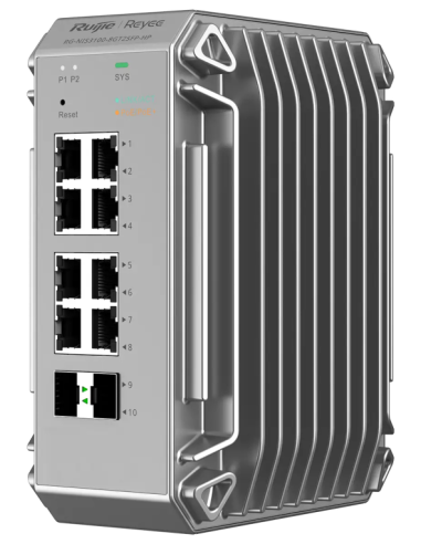 SWITCH INDUSTRIAL RUIJIE MANAGED POE 8G RJ45 2 SFP GIGABIT LAYER2