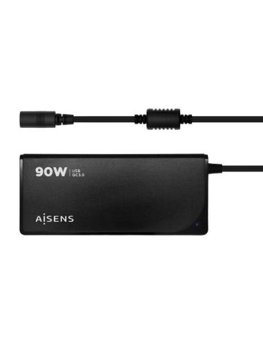 CARGADOR PORTATIL 90W AUTO 12 CONECTORES USB-A QC3.0 AISENS ASLC-90WAUTO-BK