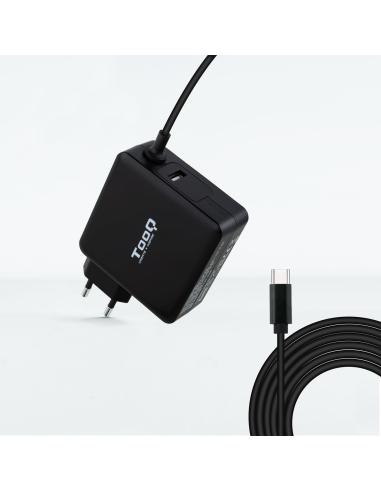 CARGADOR PORTATIL USB-C TOOQ PD3.0 65W NEGRO TQLC-USBC65PD