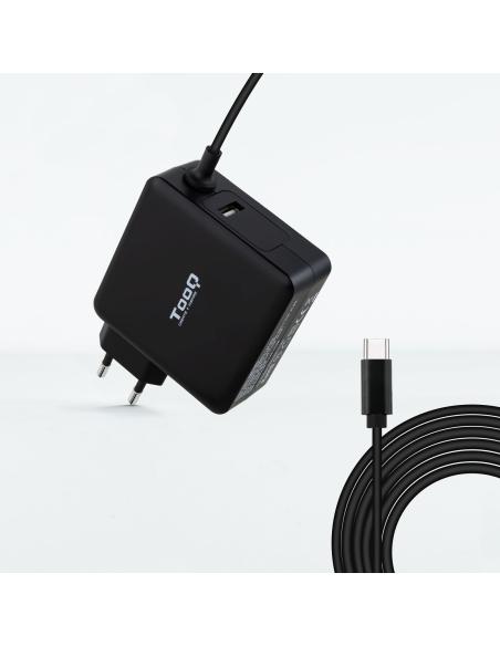 CARGADOR PORTATIL USB-C TOOQ PD3.0 90W NEGRO TQLC-USBC90PD