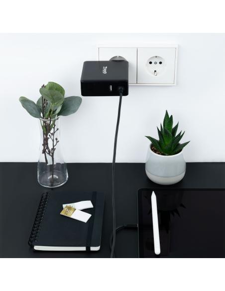 CARGADOR PORTATIL USB-C TOOQ PD3.0 90W NEGRO TQLC-USBC90PD