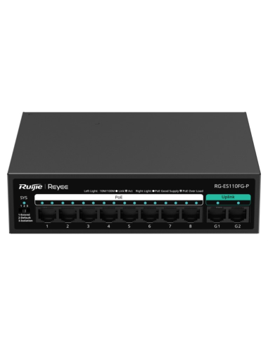SWITCH RUIJIE UNMANAGED 8 RJ45 POE 1 SFP COMBO
