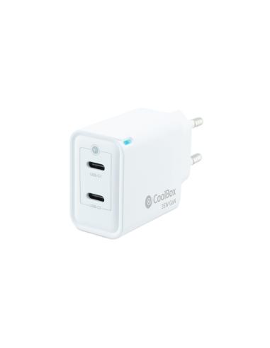 CARGADOR USB COOLBOX PARED 2USB-C 35W COO-CUP-35CC