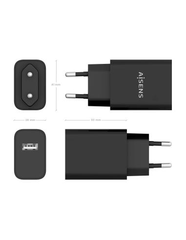 CARGADOR USB 10W ALTA EFICIENCIA 5V2A NEGRO AISENS A110-0854